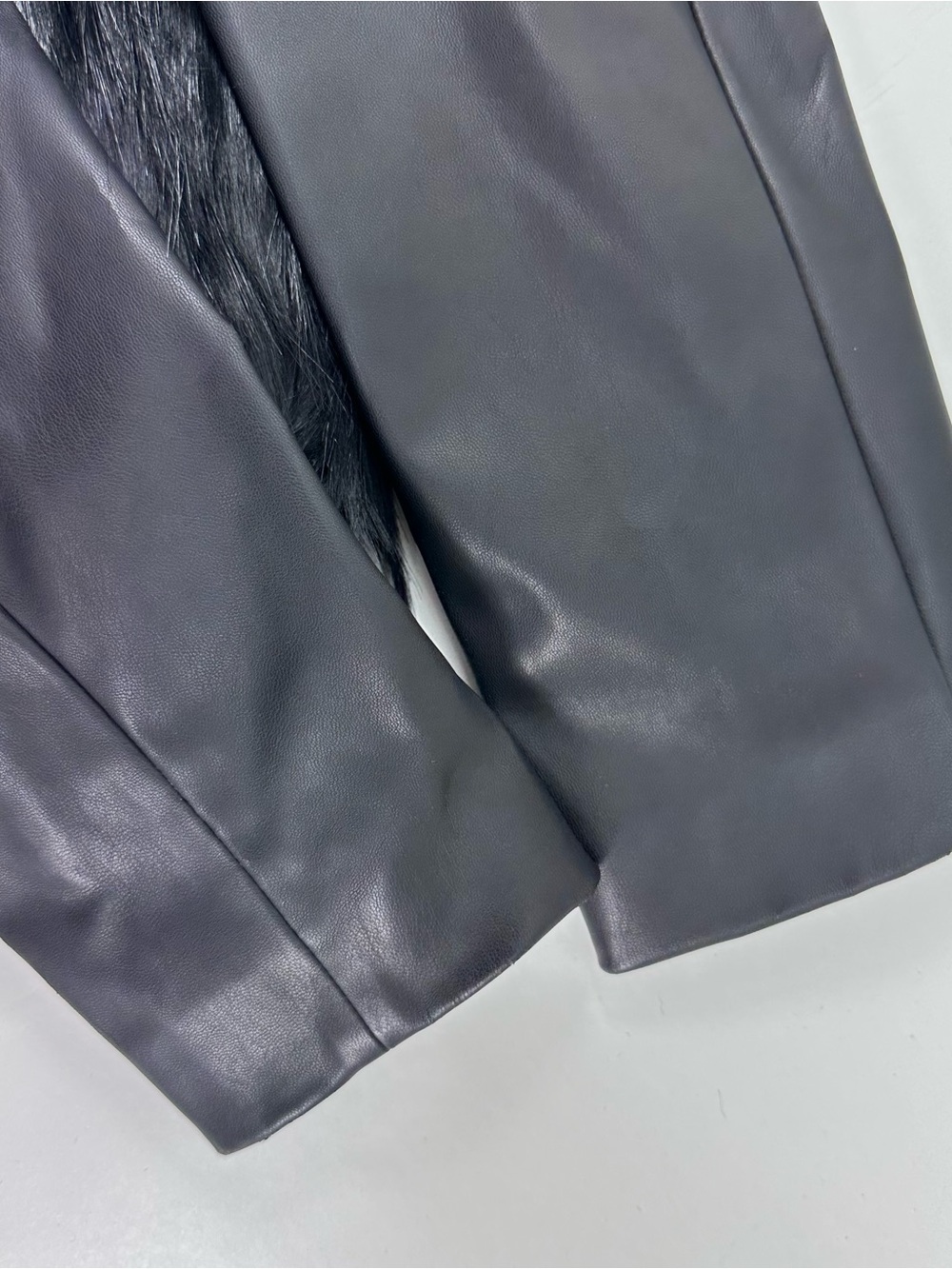MICHAEL Michael Kors Black Faux Fur Front Leather Jacket - Picture 8 of 8